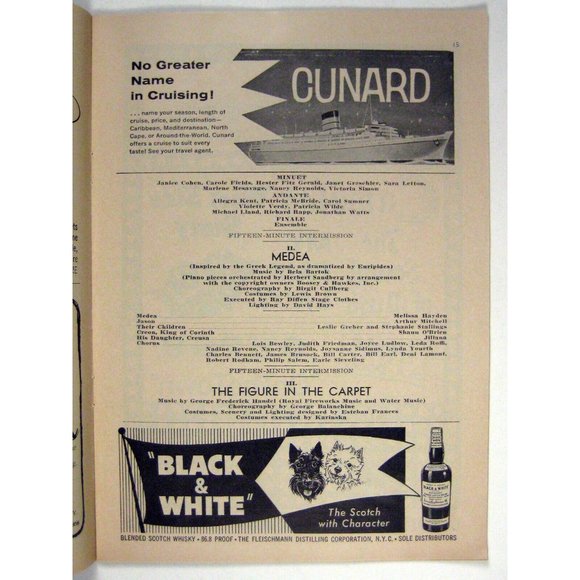 New York City Ballet Playbill Spring Season March 1961 City Center Diverimento - Picture 4 of 7